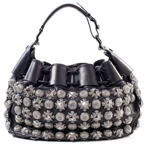 burberry studded leather mason warrior|BURBERRY Calfskin Mason Warrior Studded Hobo Black.